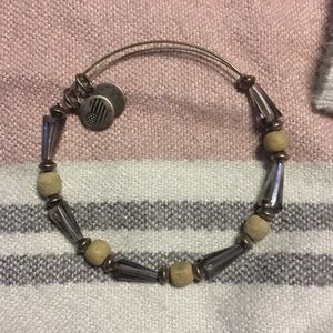 Alex and Ani wood beaded bangle